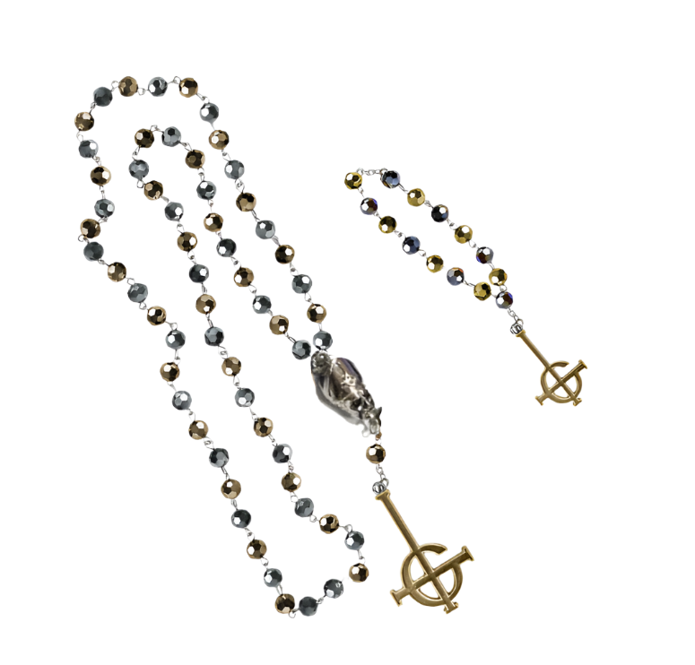 Grucifix Rosary & Bracelet Set