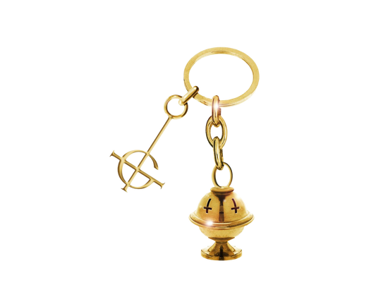 Gold Grucifix & Thurible Keychain